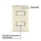 Placa armada 1 interruptor escalera, marfil, línea Italiana 3