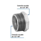 Reducción bushing acero galvanizado 1-1/2 x1-1/4', FOSET 2