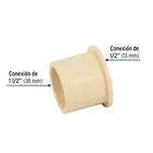Reducción bushing de CPVC 1-1/2' x 1/2', FOSET 2