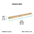Bastón de madera de 48' para escobas de limpieza, KLINTEK 4