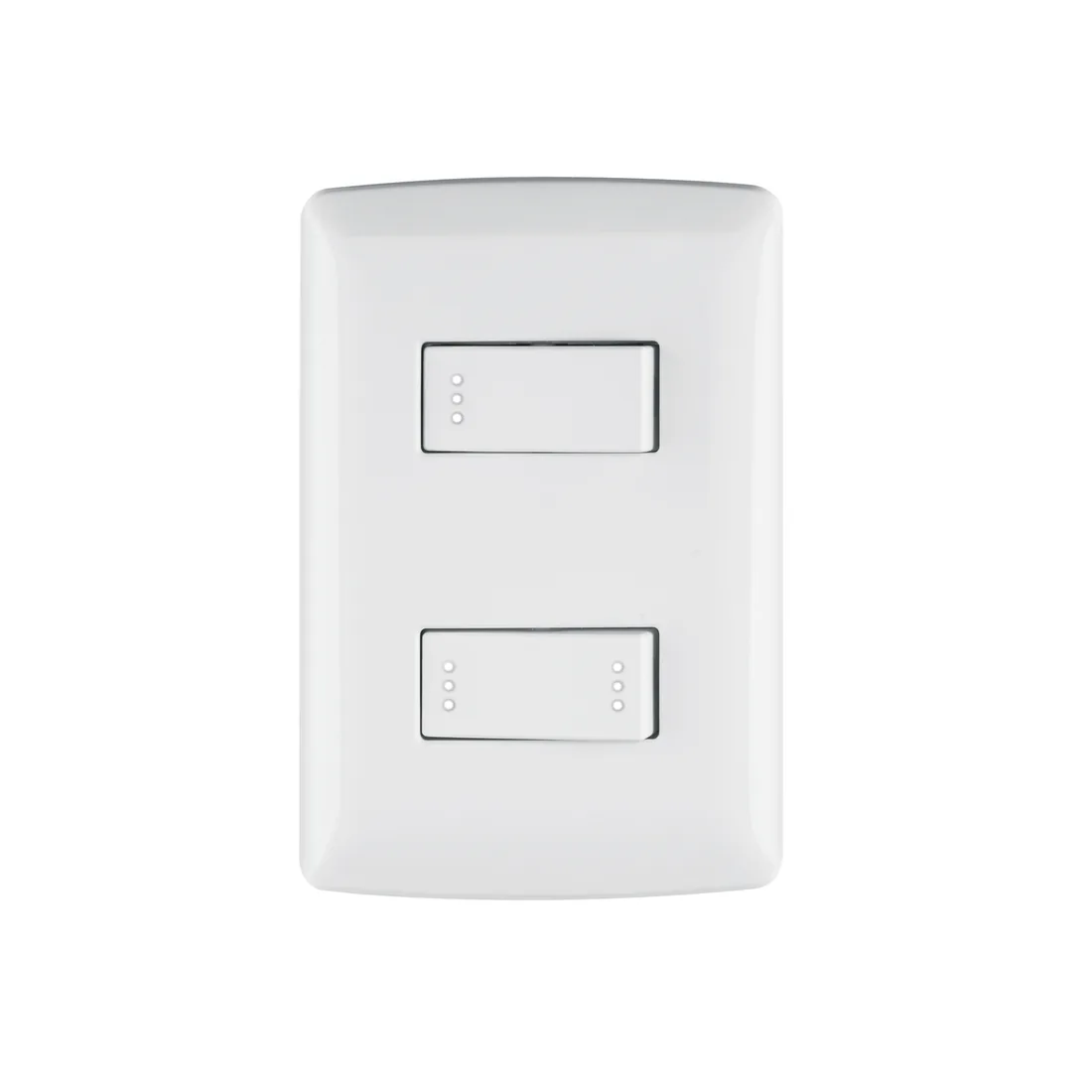 Placa armada 1 interruptor 1 escalera,blanco, línea Italiana