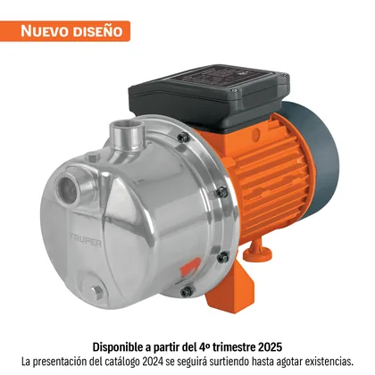 Bomba tipo jet, cabezal de acero inoxidable,1-1/2 HP, TRUPER