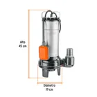 Bomba sumergible acero inox./hierro, a.sucia,1-1/2HP, TRUPER 3