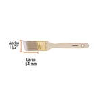 Brocha cerdas sintéticas 1-1/2' corte angular, mango madera 3