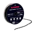 Metro de cadena de 3 mm de plástico negra, carrete de 50 m 1