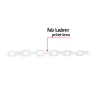 Metro de cadena de 3 mm de plástico blanca, carrete de 50 m 2