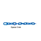 Metro de cadena de 3 mm de plástico azul, carrete de 50 m 3
