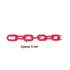 Metro de cadena de 5 mm de plástico roja, carrete de 25 m 3