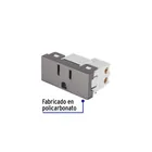 Contacto aterrizado acero inox de 1 módulo, línea Lisboa 2
