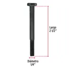 Bolsa con 50 tornillos 1/4' x 2-1/2' acero grado 5, FIERO 3
