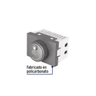 Dimmer giratorio acero inox de 1.5 módulos, línea Lisboa 2