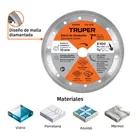 Disco de diamante 7', corte porcelanato, TRUPER 3