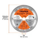 Disco de diamante 7', corte porcelanato, TRUPER 4