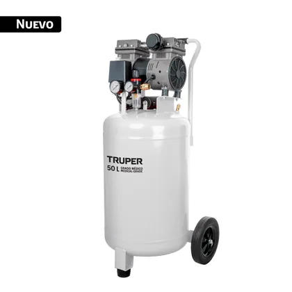 Compresor de aire, silencioso, grado médico,50L, 1HP, TRUPER
