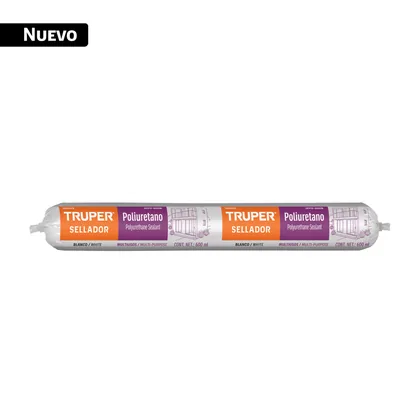 Sellador de poliuretano tipo salchicha blanco 600 ml, TRUPER