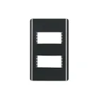 Placa negra de 2 ventanas 1 módulo, línea Lisboa, VOLTECK 1
