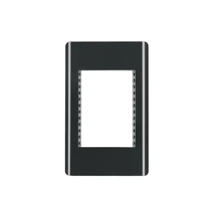 Placa negra de 1 ventana 3 módulos, línea Lisboa, VOLTECK