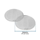 Juego 2 tapas transparentes de PVC para coladera 5', FOSET 3