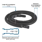Manguera reforzada con multiconector, desagüe lavadora, 3 m 3