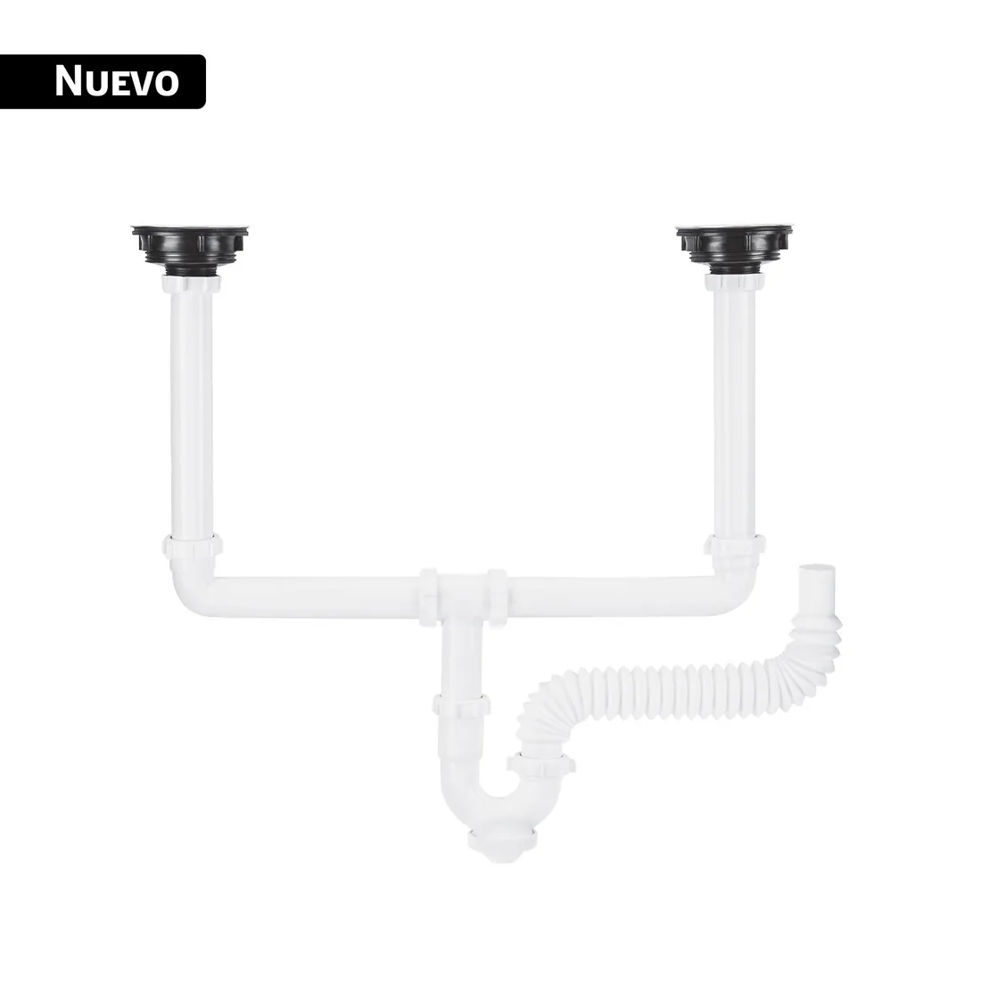 Céspol rígido doble con contracanastas de acero inoxidable