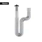Céspol flexible de ABS con contra, cromado,para lavabo, FOSE 1