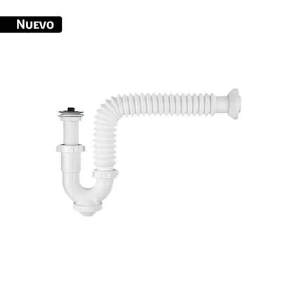 Céspol semi rígido de PP con contra, para lavabo, FOSET