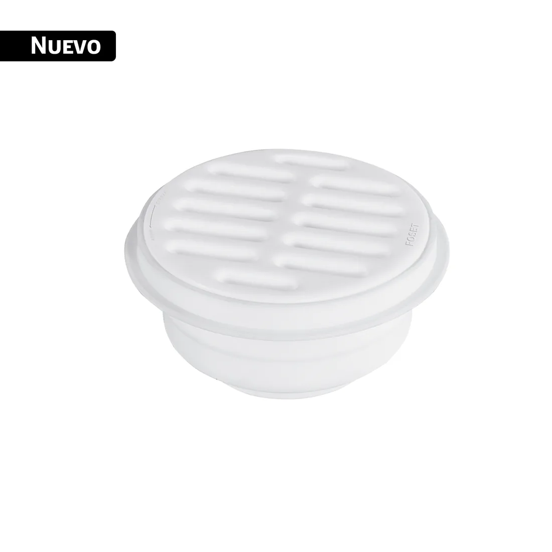 Coladera 5' universal, ABS, rejilla blanca 1/4 vuelta, FOSET