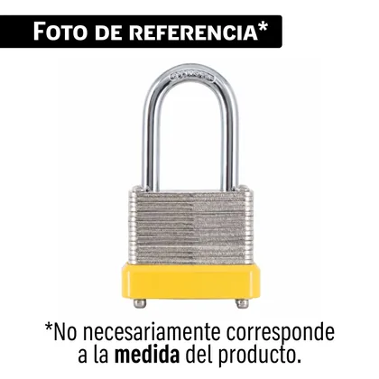 Candado laminado, 40 mm, gancho largo, blíster, HERMEX BASIC