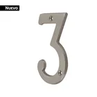 Número 3 de latón sólido 4', níquel satín, HERMEX 1