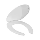 Asiento alargado ligero para WC, abierto, blanco, BASIC 1