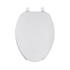 Asiento alargado ligero para WC, abierto, blanco, BASIC 2