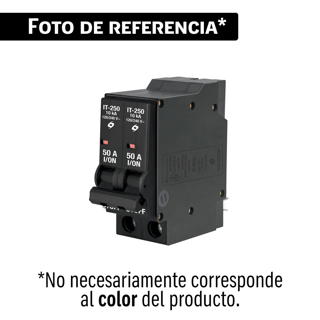 Interruptor de 2 polos 63A para riel DIN, VOLTECK