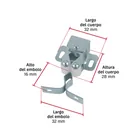 Broche perico galvanizado, HERMEX 3