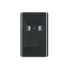 Placa armada negra contacto y 2 puertos USB 1.5 mód, Lisboa 1