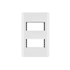 Placa blanca de 2 ventanas 1 módulo, línea Lisboa, VOLTECK 1
