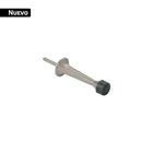 Tope recto para puerta, acabado níquel satín, HERMEX 1