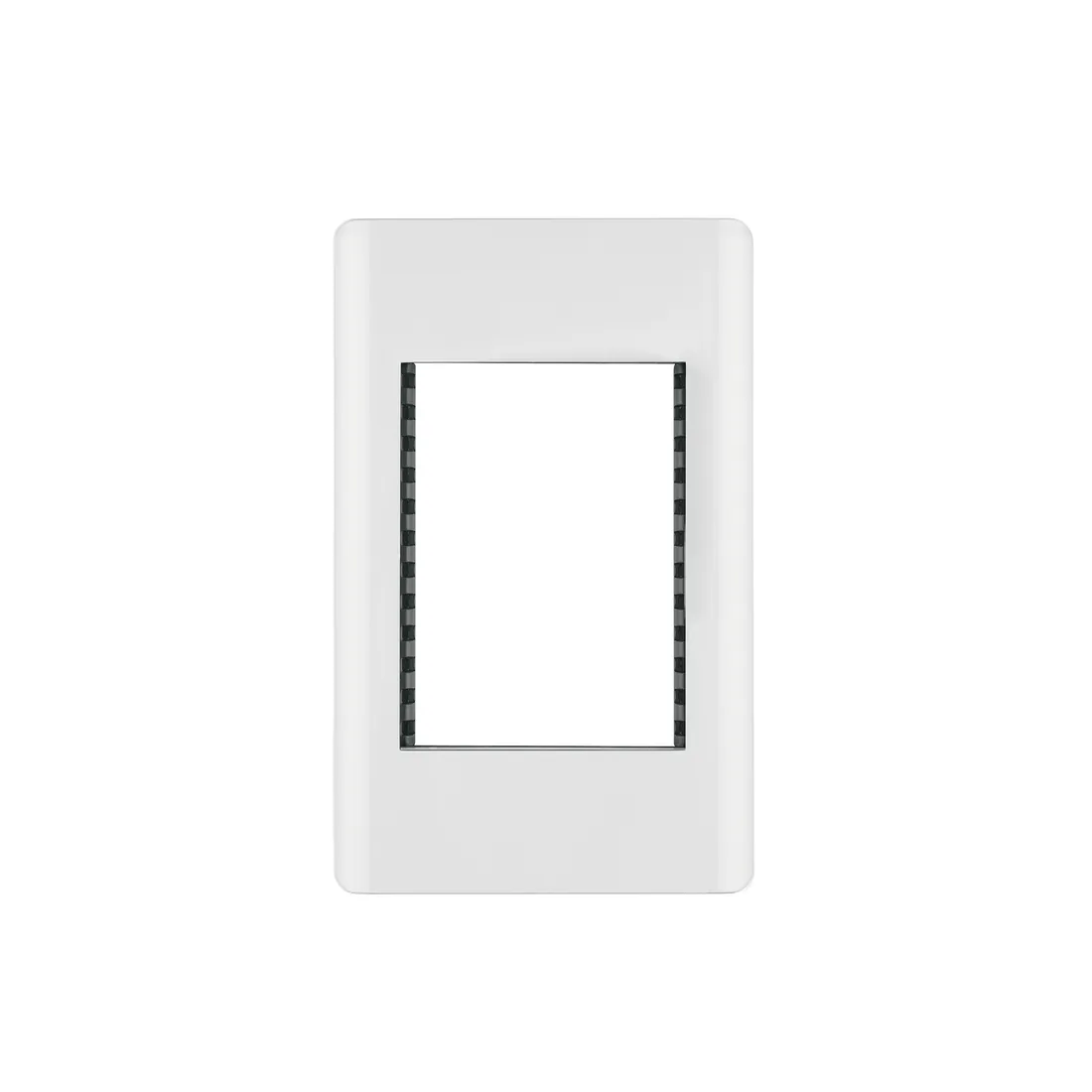 Placa blanca de 1 ventana 3 módulos, línea Lisboa, VOLTECK