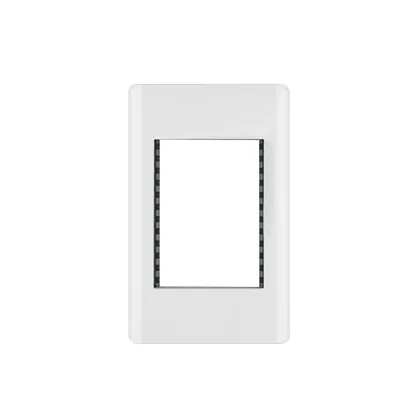Placa blanca de 1 ventana 3 módulos, línea Lisboa, VOLTECK