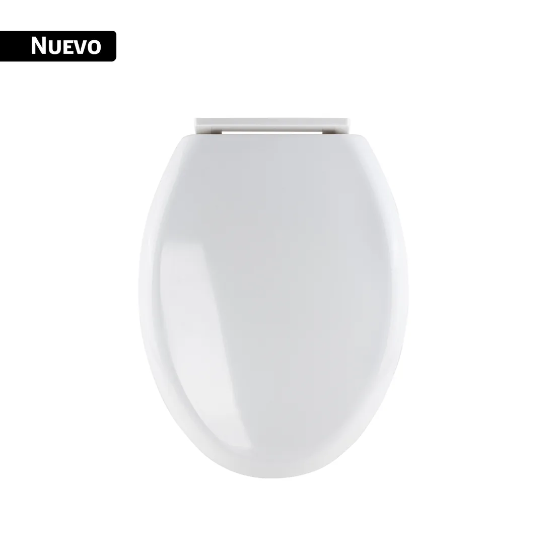 Asiento alargado para WC,cierre lento, abierto,hueso,ELEMENT