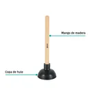 Bomba destapacaños para lavabo, 10 cm,KLINTEK 2