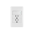 Placa armada blanca interruptor y 2 contactos 1 mód, Lisboa 1