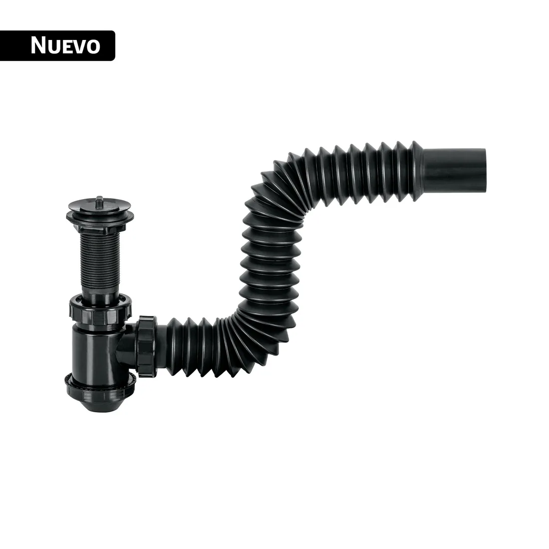 Céspol de bote de ABS con contra, cromado, para lavabo, FOSE