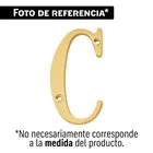 Letra C de latón sólido 4', latón brillante, HERMEX 1