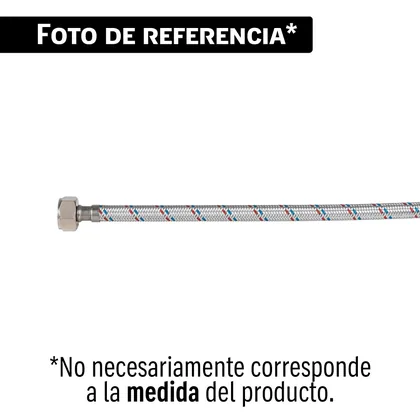 Manguera para WC de aluminio, 7/8 x 7/8', 35 cm, BASIC
