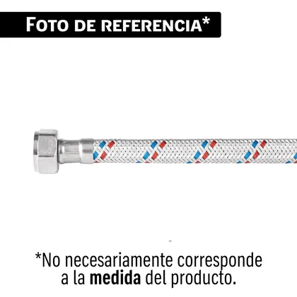 Manguera para WC de aluminio, 7/8 x 7/8', 50 cm, BASIC