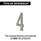 Número 4 de latón sólido 4', níquel satín, HERMEX 1