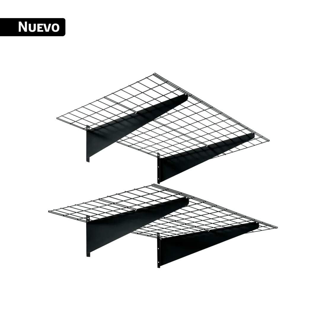 Juego de 2 repisas metálicas de 46 x 122 cm, FIERO
