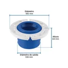 Brida con cuello flexible para WC, tubería de 4', FOSET 3