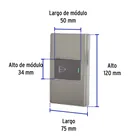 Placa armada acero 1 interruptor de timbre 1.5 mód, Lisboa 3