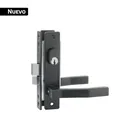 Cerradura para perfil de aluminio, llave-llave, negra 1